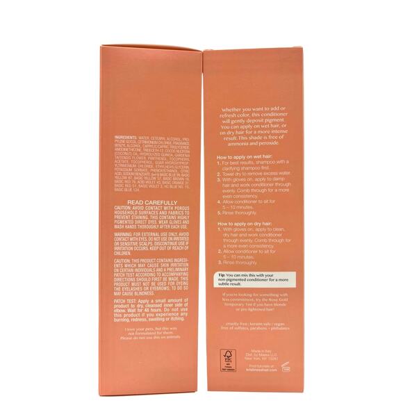 NIB Kristin Ess Hair Color Depositing Conditioner 6.7 OZ/200 mL Coral Rose 2Pk - Picture 2 of 3